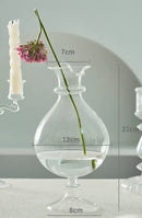 Modern nordic glass ribbed vase set living room decor by Decorbites
