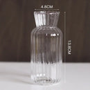 Modern nordic glass ribbed vase set living room decor by Decorbites