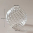 Modern nordic glass ribbed vase set living room decor by Decorbites