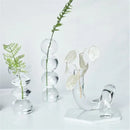 Modern nordic glass ribbed vase set living room decor by Decorbites