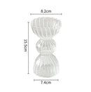 Modern nordic glass ribbed vase set living room decor by Decorbites