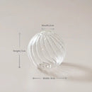Modern nordic glass ribbed vase set living room decor by Decorbites