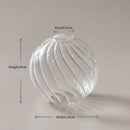 Modern nordic glass ribbed vase set living room decor by Decorbites