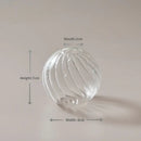 Modern nordic glass ribbed vase set living room decor by Decorbites