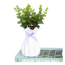 Modern ruffled pastel ceramic flower vase home decor living room by Decorbites