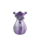 Modern ruffled pastel ceramic flower vase home decor living room by Decorbites
