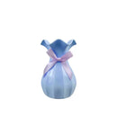 Modern ruffled pastel ceramic flower vase home decor living room by Decorbites