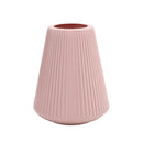 Modern nordic blue ribbed ceramic creative vase living room decor by Decorbites