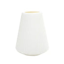 Modern nordic blue ribbed ceramic creative vase living room decor by Decorbites