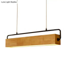 GobekUsa Modern Nordic Wood Island Pendant Light - Strip Design for Restaurants