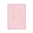 Modern pink aesthetic black & white ampersand wall art bedroom print by Decorbites