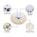 GobekUsa Modern Rattan Pendant Light - LED Ceiling Fan
