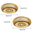 GobekUsa Modern Rattan Pendant Light - LED Ceiling Fan