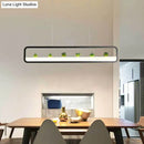 GobekUsa Modern Rectangular Acrylic Island Chandelier - LED Dining Room Ceiling Light (27.5"/39" Long) - Black/White