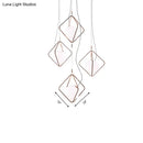 GobekUsa Modern Square Suspension Light with Metal & Glass Orb Shade in White – Ideal for Living Room