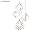 GobekUsa Modern Square Suspension Light with Metal & Glass Orb Shade in White – Ideal for Living Room