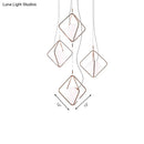 GobekUsa Modern Square Suspension Light with Metal & Glass Orb Shade in White – Ideal for Living Room