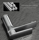 Modern brushed stainless steel bathroom sink faucet single handle control by Decorbites