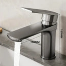 Modern brushed stainless steel bathroom sink faucet single handle control by Decorbites