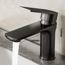 Modern brushed stainless steel bathroom sink faucet single handle control by Decorbites