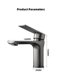 Modern brushed stainless steel bathroom sink faucet single handle control by Decorbites