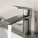 Modern brushed stainless steel bathroom sink faucet single handle control by Decorbites