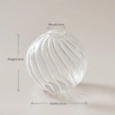 Modern ribbed transparent glass vases living room decorate root by Decorbites