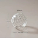 Modern ribbed transparent glass vases living room decorate root by Decorbites