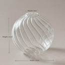 Modern ribbed transparent glass vases living room decorate root by Decorbites