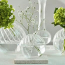 Modern ribbed transparent glass vases living room decorate root by Decorbites