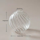 Modern ribbed transparent glass vases living room decorate root by Decorbites