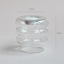 Modern ribbed transparent glass vases living room decorate root by Decorbites