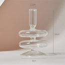 Modern ribbed transparent glass vases living room decorate root by Decorbites