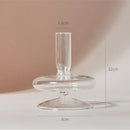 Modern ribbed transparent glass vases living room decorate root by Decorbites