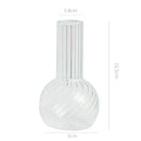 Modern ribbed transparent glass vases living room decorate root by Decorbites