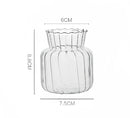 Modern ribbed transparent glass vases living room decorate root by Decorbites