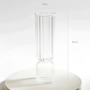 Modern ribbed transparent glass vases living room decorate root by Decorbites