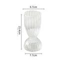 Modern ribbed transparent glass vases living room decorate root by Decorbites