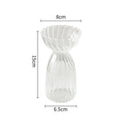 Modern ribbed transparent glass vases living room decorate root by Decorbites