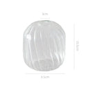 Modern ribbed transparent glass vases living room decorate root by Decorbites