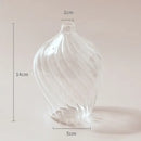 Modern ribbed transparent glass vases living room decorate root by Decorbites
