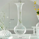 Modern ribbed transparent glass vases living room decorate root by Decorbites