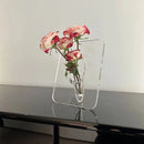 GobekUsa Modern Transparent Square Vase for Flowers