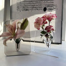GobekUsa Modern Transparent Square Vase for Flowers