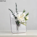 GobekUsa Modern Transparent Square Vase for Flowers