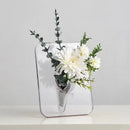 Modern transparent square vase wall mounted living room decor by Decorbites