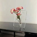 Modern transparent square vase wall mounted living room decor by Decorbites