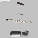 GobekUsa Modern Twisted Island Pendant LED Ceiling Light for Contemporary Metallic Dining Room