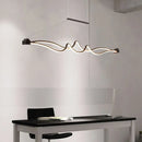 GobekUsa Modern Twisted Island Pendant LED Ceiling Light for Contemporary Metallic Dining Room