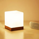 GobekUsa Modern Wood White Glass Book Light with Single Bulb - Globe/Cylinder/Square Shade - Task Lighting